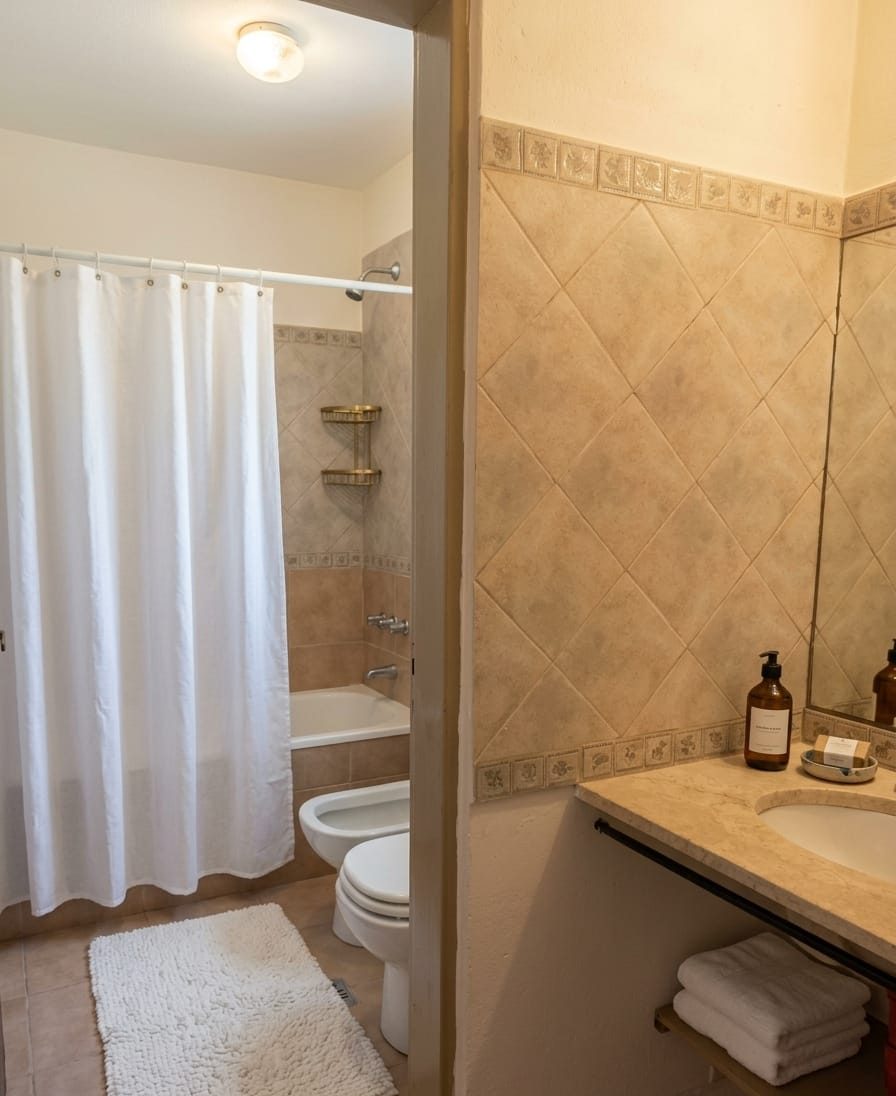 El baño con bañera